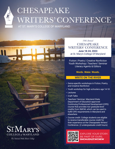 Screenshot of the flyer for the 10th annual Chesapeake Writers' Conference