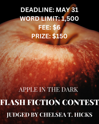 screenshot of Apple in the Dark's eLitPak flyer for their inaugural Flash Fiction Contest