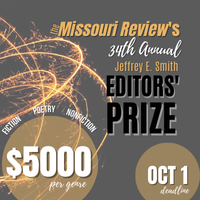 Missouri Review 2024 Jeffrey E. Smith Editors' Prize banner