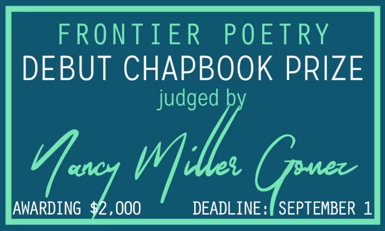 Frontier Poetry 2024 Dept Chapbook Prize flyer