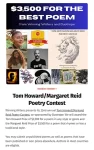 Screenshot of the 22nd Tom Howard/Margaret Reid Poetry Contest flyer